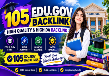 105 High-Quality EDU. GOV Backlinks High DA SEO Link Building Service