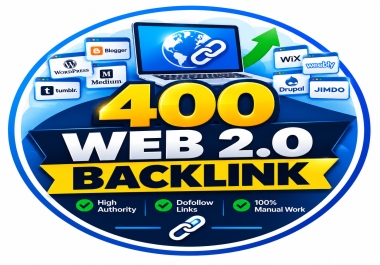 I Will Build 400 Web 2.0 Backlinks with Unique SEO Content and More Detailed Report