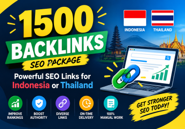 1500 SEO Backlinks Package Casino,  Poker,  UFABET,  Indonesia & Thailand SEO Links
