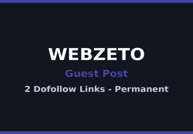 Guest Post on Tech Blog - 2 Dofollow Links,  Permanent Post