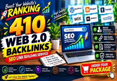 410 Web 2.0 Backlinks with Unique Content for Better SEO