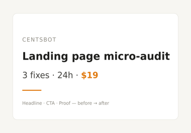 Landing page copy micro-audit 3 concrete fixes in 24h