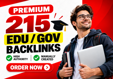 215 EDU GOV Authority Backlinks for Organic SEO Growth
