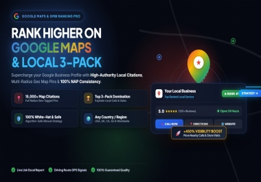 Rank Higher on GMB Google Maps with Local SEO Citations & Map Points
