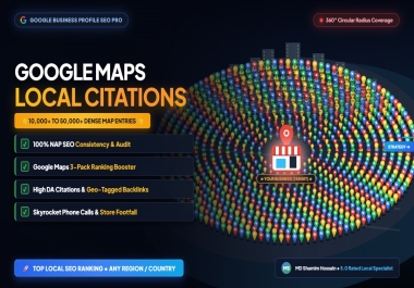 Rank Higher on GMB Google Maps with 10,000+ Local SEO Citations Any Country
