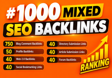 I Will Build 1000 Mixed SEO Backlinks with 750 Blog Comment Links