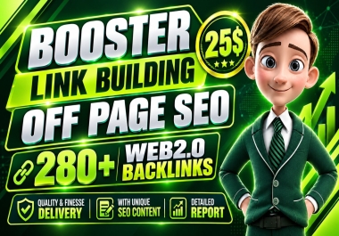 I will provide 280+ Profile Backlinks with unique content and detailed report