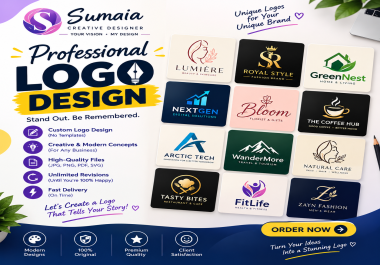 I will design a professional modern minimalist logo for your brand