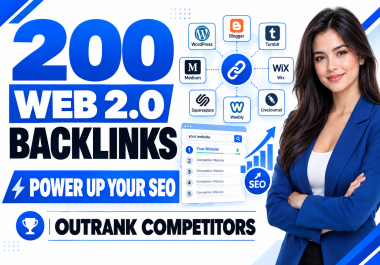 200 Web 2.0 Backlinks to Power Up Your SEO and Outrank Competitors