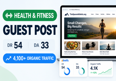 Health & Fitness Guest Post on a DR 54 Website on TheSpoonAthletic. org