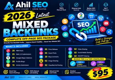 I Will Build a 2026 Mixed Backlink Package for Off Page SEO