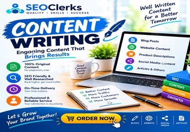 I will write high quality SEO optimized article and website content