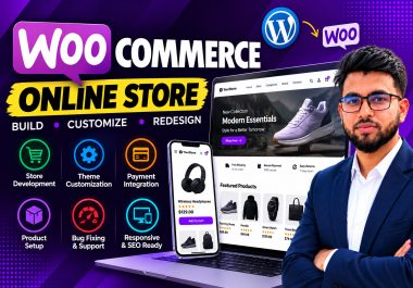 I will build or customize a WooCommerce online store