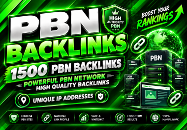 Rank with 1500 High Domain PBN Backlinks + Unique IP Addresses