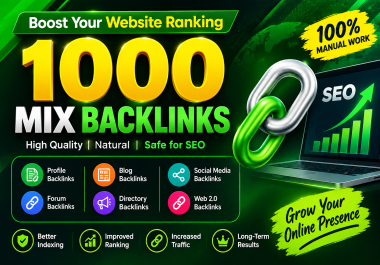 I Will Build 1000 Mixed Backlinks for Off-Page SEO and Link Building