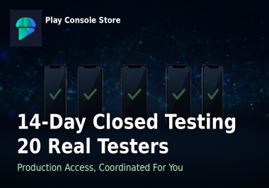 I will do 14 day closed testing for your android app with 20 testers