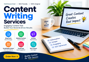 I will write SEO optimised & professional social,  blog,  article & website content