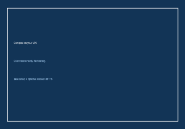 I will set up Compose on your own VPS,  client server only