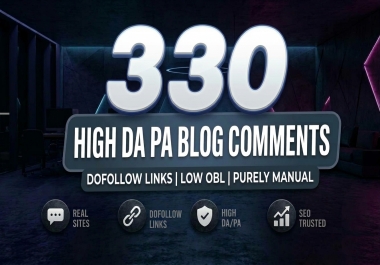I Will Create 330 High DA PA Blog Comment Backlinks with Low OBL