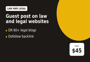 I will publish a dofollow guest post on a DR 60+ law blog