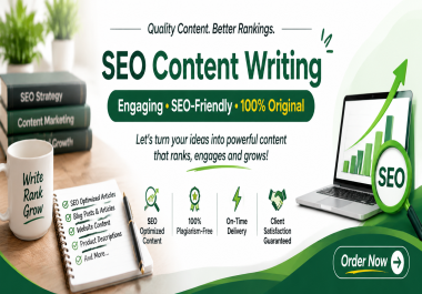 SEO Content Writer High-Quality AI-Assisted Articles,  Engaging Blog Posts & Website Content