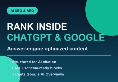 I will make your content rank in ChatGPT and Google AI Overviews