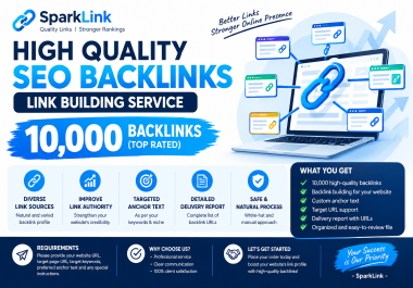 build 10000 high quality SEO backlinks for your website