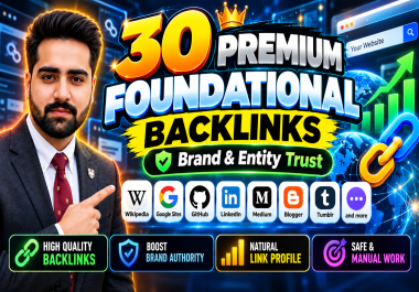 I will build 30 foundational backlinks