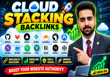 I will build cloud stacking backlinks on Cloudflare,  GitHub and GitLab