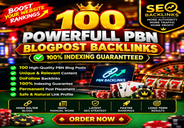 I Will Build 100 Powerful PBN Blog Post Backlinks for Your Website SEO