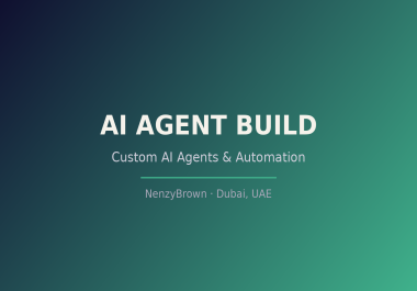 I will build a custom AI agent or automation workflow for your business