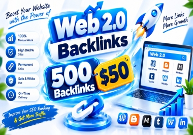 I will create 500 high quality Web 2.0 backlinks for SEO