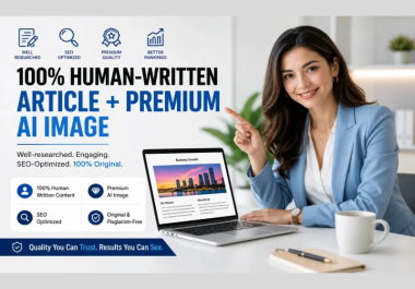 Create 10 Human Written Article Premium AI Images