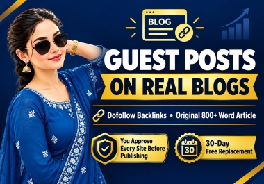 Write and publish articles with dofollow backlinks on real blogs