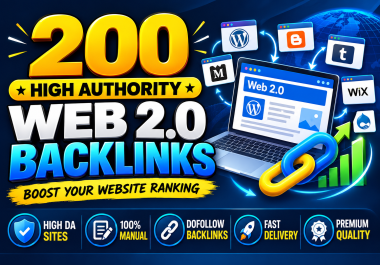 I Will Create 200 Web 2.0 Backlinks for Your Website SEO