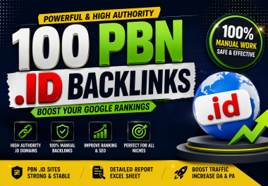 I Will Build 100 Powerful. ID PBN Backlinks for SEO and Website Rankings