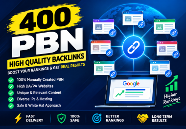 I Will Create 400 Premium PBN Backlinks to Strengthen Your Website SEO
