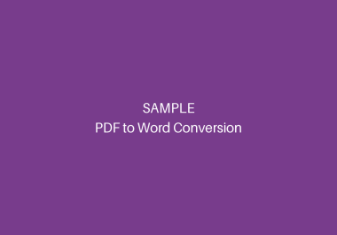I will convert up to 5 PDF pages to editable Word