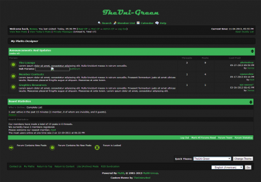 Simple mybb green theme TheUni-Green