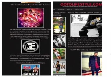 Post an article and your video about your music on my website