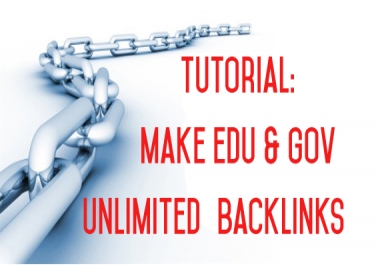 I will teach how to make EDU & GOV BACKLINKS