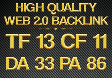 Powerful Manually Written 100 Original Contextual Web 2.0 Backlink TF13 CF11