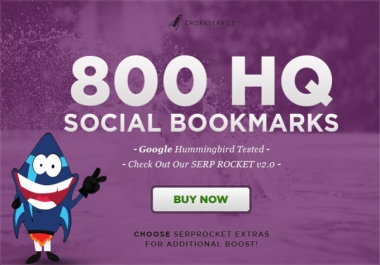I will add your site to 800 SEO social bookmarks high quality backlinks,  rss,  ping
