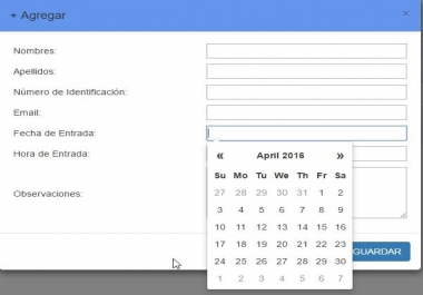I will create a basic html form that saves in a mysql database