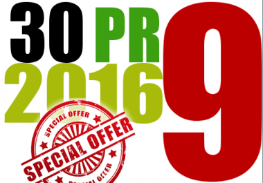 create 30 High pr backlinks