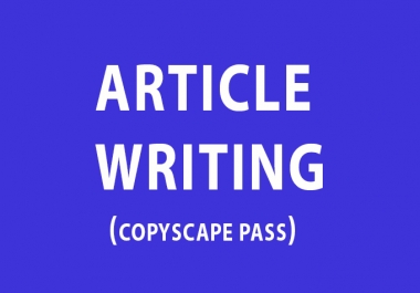 Write 4 Original 1000 Word Well Researched SEO ARTICLE