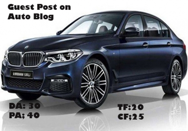 Guest post on Auto Blogs