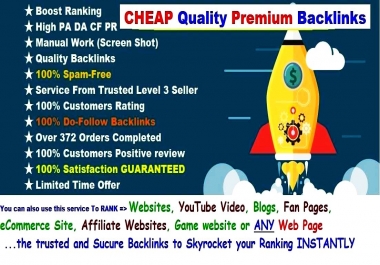 FAST GOOGLE Rank BackLinks 3090+ SEO Rank B0OSTER Guaranteed Premium Backlinks- LIMITED Time Offer