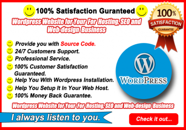 Setup Website for Your Hosting,  SEO and Webdesign Business