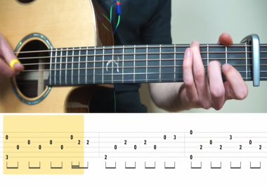 I write tablature for guitar